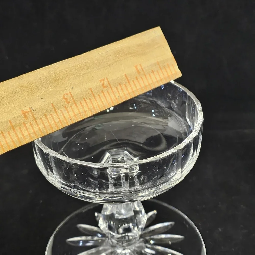 Vintage Wedgwood Germany Cut Crystal Pillar Candle Holder‎ Heavy Base